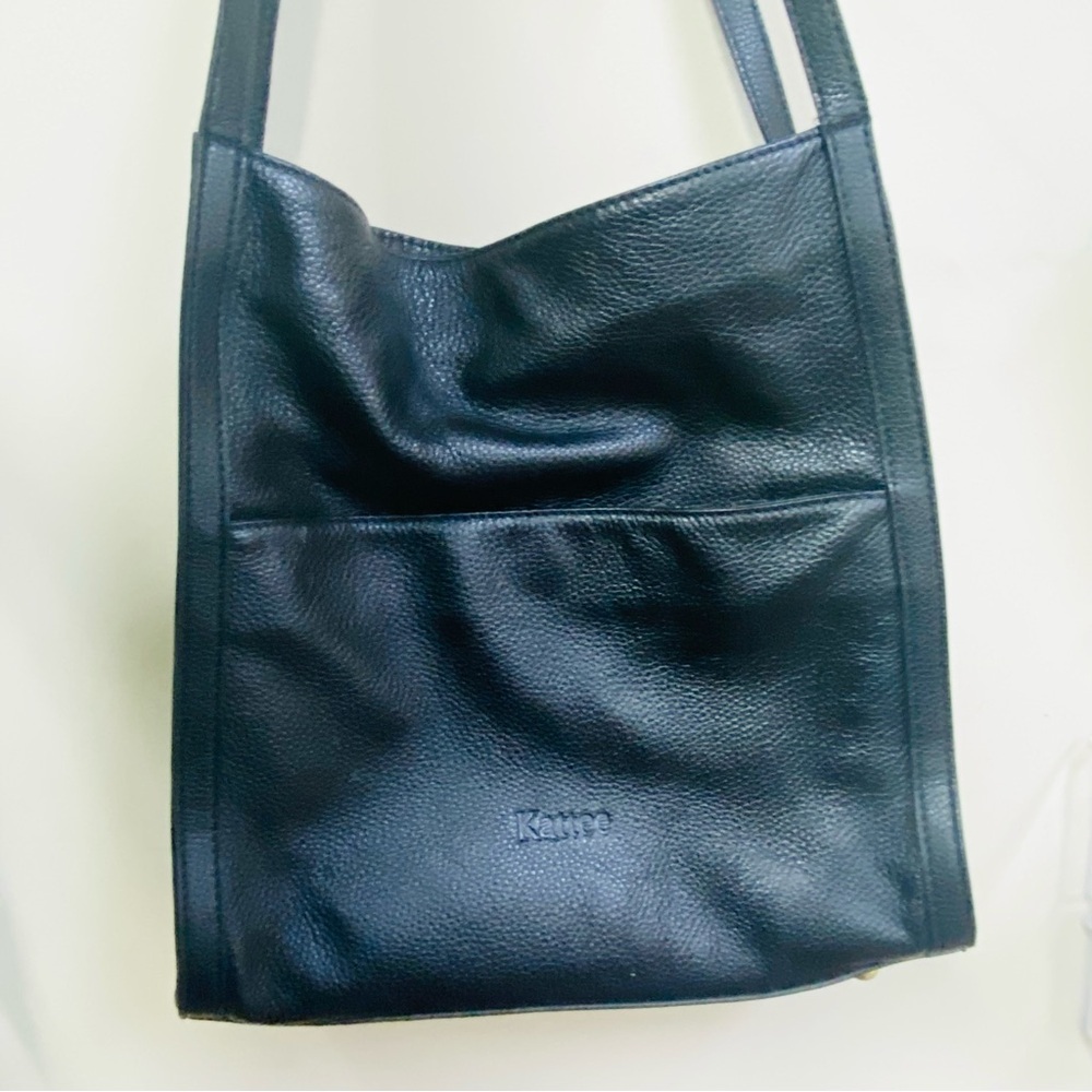 KATTEE Elegant Black Leather Shoulder Bag - Picture 2 of 7